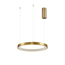 Obrázek pro produkt Závěsné svítidlo PRESTON antický zlatý mosazný hliník a akryl LED 25W 230V 3000K IP20 stmívatelné - NOVA LUCE