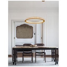 Obrázek pro produkt Závěsné svítidlo FIORE antický zlatý mosazný hliník a akryl LED 40W 230V 3000K IP20 stmívatelné - NOVA LUCE