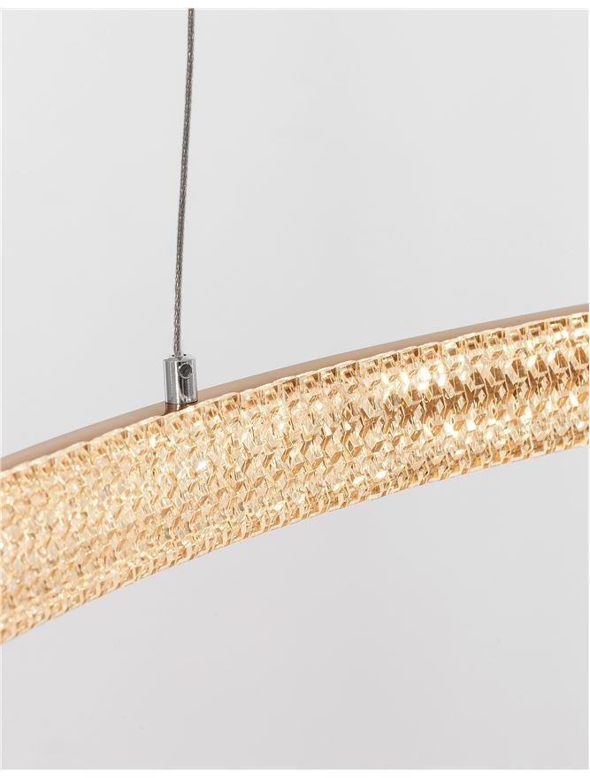 NV 9285601 Závěsné svítidlo PRESTON antický zlatý mosazný hliník a akryl LED 37W 230V 3000K IP20 stmívatelné - NOVA LUCE (obrázek 4)
