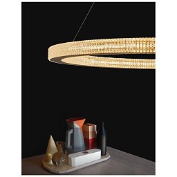 Obrázek pro produkt Závěsné svítidlo FIORE antický zlatý mosazný hliník a akryl LED 80W 230V 3000K IP20 stmívatelné - NOVA LUCE
