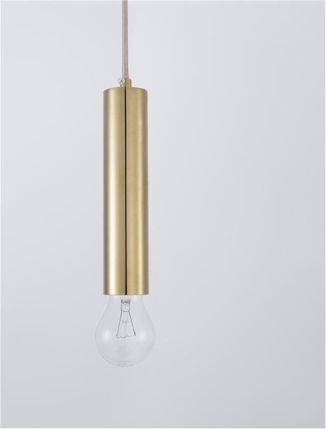 NV 9287946 Závěsné svítidlo NORWAY zlatý hliník zlatý kabel E27 1x12W 230V IP20 bez žárovky - NOVA LUCE