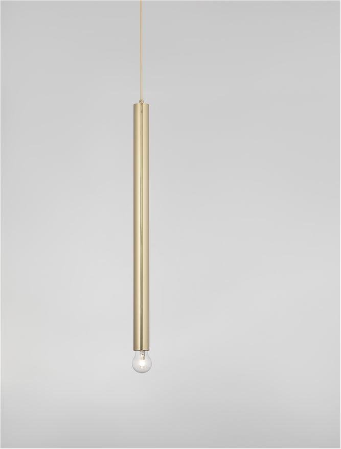 NV 9287949 Závěsné svítidlo NORWAY zlatý hliník zlatý kabel E27 1x12W 230V IP20 bez žárovky - NOVA LUCE