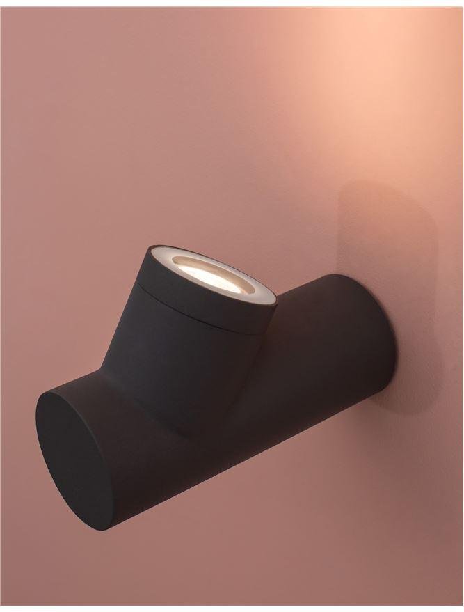 NV 9291701 Venkovní nástěnné svítidlo RAMO tmavě šedý hliník skleněný difuzor GU10 1x7W 220-240V IP65 bez žárovky - NOVA LUCE (obrázek 5)