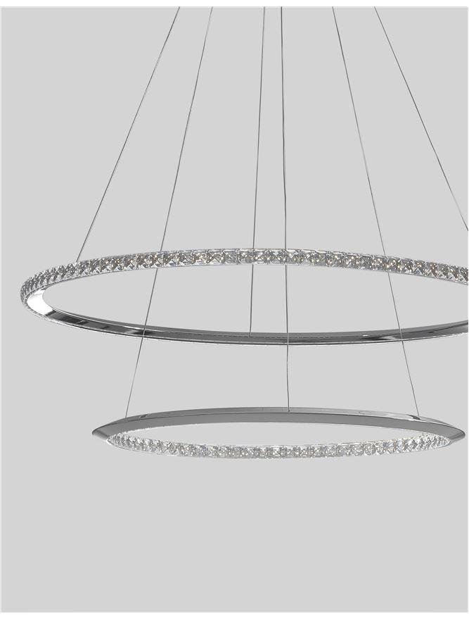 NV 9312838 Závěsné svítidlo NETUNO chromovaný hliník a křišťál nastavitelné LED 50W 230V 3000K IP20 stmívatelné - NOVA LUCE (obrázek 3)