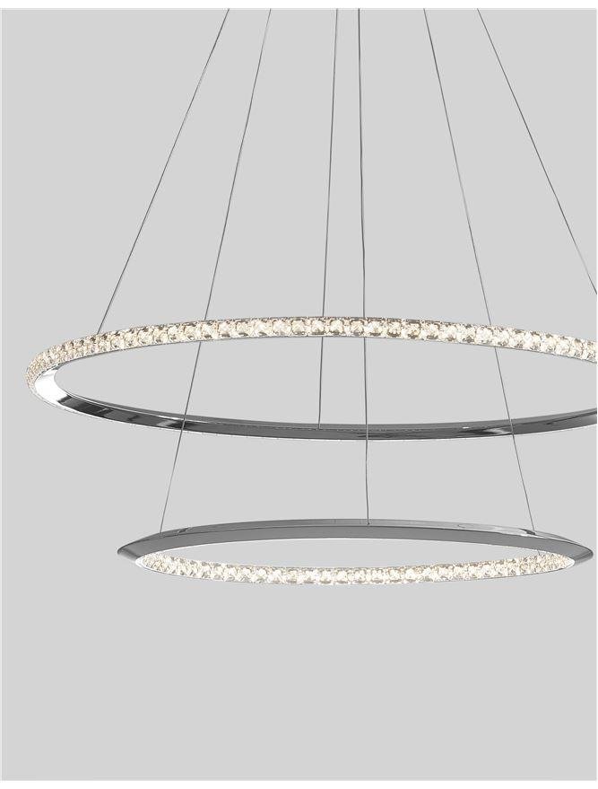 NV 9312838 Závěsné svítidlo NETUNO chromovaný hliník a křišťál nastavitelné LED 50W 230V 3000K IP20 stmívatelné - NOVA LUCE (obrázek 4)
