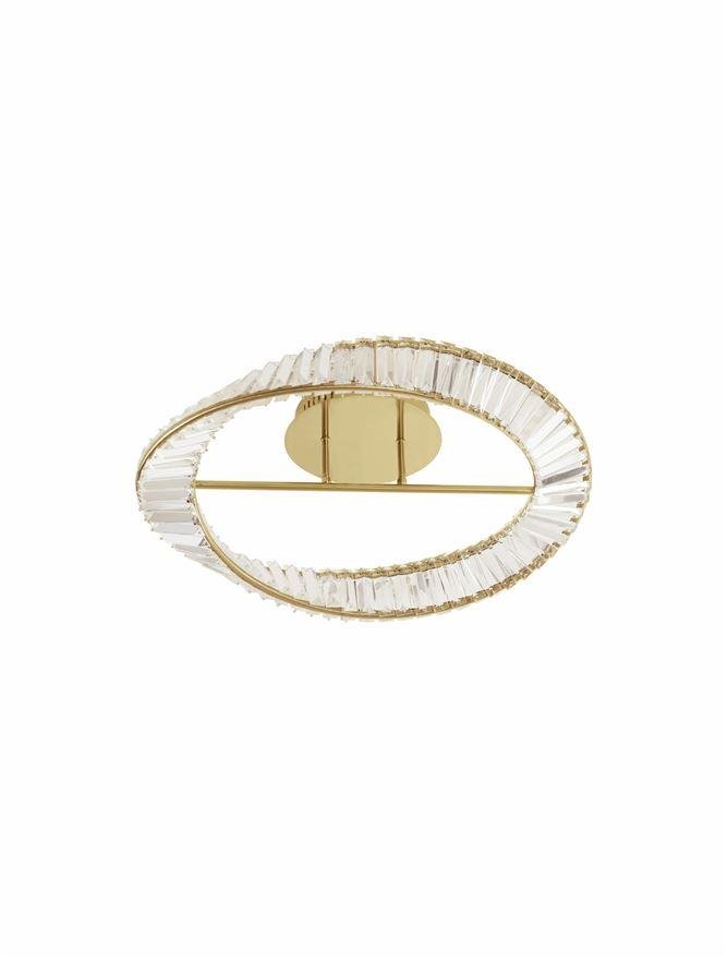 NV 9333060 Stropní svítidlo AURELIA zlatý kov a křišťál LED 36W 230V 3500K IP20 stmívatelné - NOVA LUCE