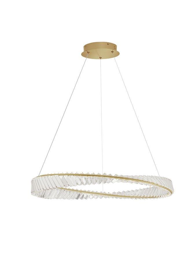 NV 9333062 Závěsné svítidlo AURELIA zlatý kov a křišťál LED 45W 230V 3500K IP20 stmívatelné - NOVA LUCE (obrázek 2)