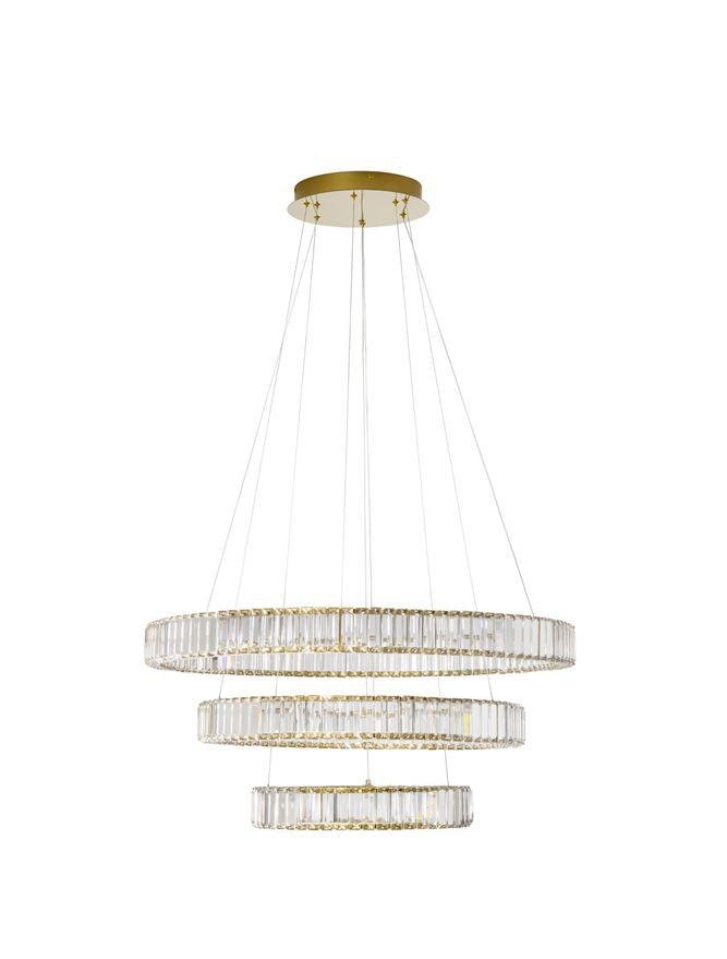 NV 9333069 Závěsné svítidlo AURELIA zlatý kov a křišťál LED 92W 230V 3500K IP20 stmívatelné - NOVA LUCE (obrázek 2)