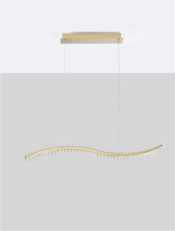 NV 9333078 Závěsné svítidlo AURELIA zlatý kov a křišťál LED 40W 230V 3500K IP20 stmívatelné - NOVA LUCE (obrázek 3)