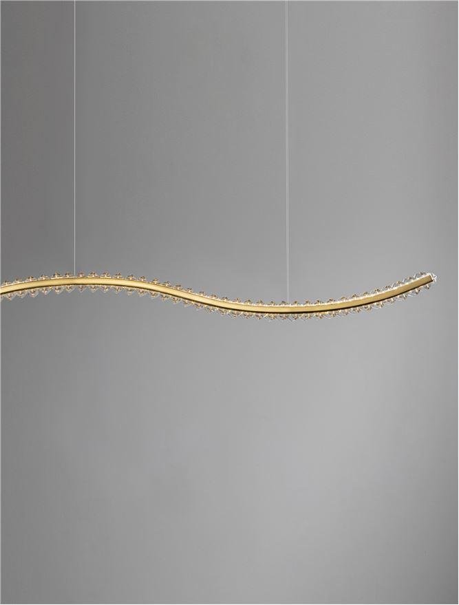 NV 9333078 Závěsné svítidlo AURELIA zlatý kov a křišťál LED 40W 230V 3500K IP20 stmívatelné - NOVA LUCE (obrázek 5)