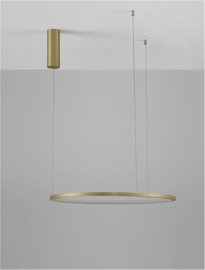 NV 9345602 Závěsné svítidlo TARQUIN broušený zlatý hliník a akryl LED 36W 230V 3000K IP20 stmívatelné - NOVA LUCE (obrázek 4)