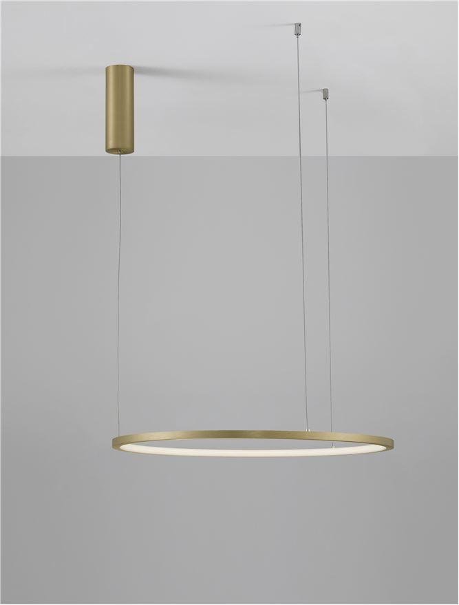 NV 9345602 Závěsné svítidlo TARQUIN broušený zlatý hliník a akryl LED 36W 230V 3000K IP20 stmívatelné - NOVA LUCE (obrázek 5)