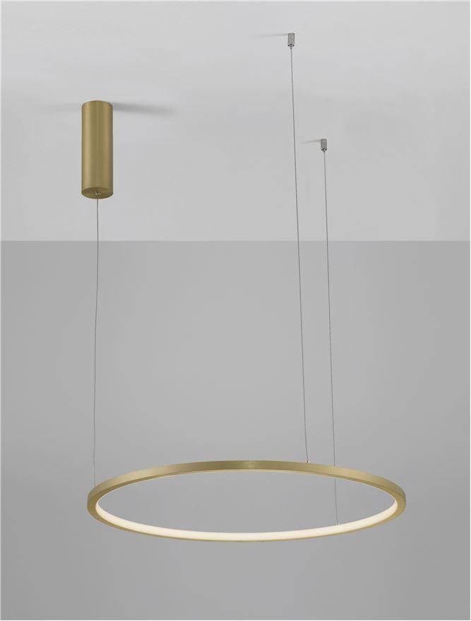NV 9345602 Závěsné svítidlo TARQUIN broušený zlatý hliník a akryl LED 36W 230V 3000K IP20 stmívatelné - NOVA LUCE (obrázek 7)