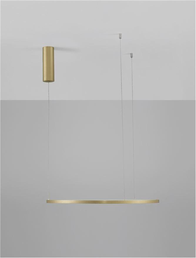NV 9345602 Závěsné svítidlo TARQUIN broušený zlatý hliník a akryl LED 36W 230V 3000K IP20 stmívatelné - NOVA LUCE (obrázek 8)