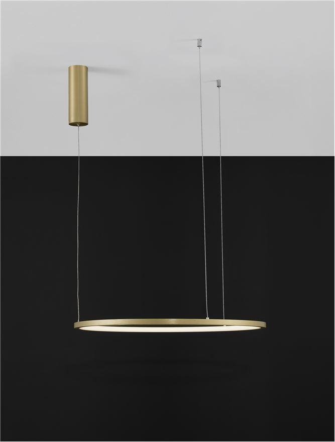 NV 9345602 Závěsné svítidlo TARQUIN broušený zlatý hliník a akryl LED 36W 230V 3000K IP20 stmívatelné - NOVA LUCE (obrázek 10)