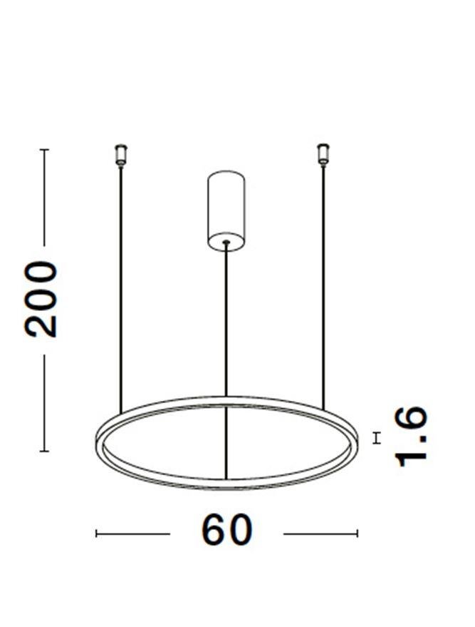 NV 9345602 Závěsné svítidlo TARQUIN broušený zlatý hliník a akryl LED 36W 230V 3000K IP20 stmívatelné - NOVA LUCE (obrázek 12)