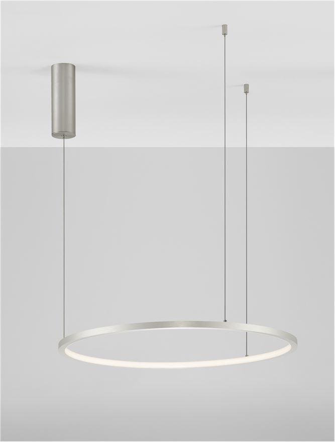 NV 9345603 Závěsné svítidlo TARQUIN šampaň stříbrný hliník a akryl LED 36W 230V 3000K IP20 stmívatelné - NOVA LUCE (obrázek 6)