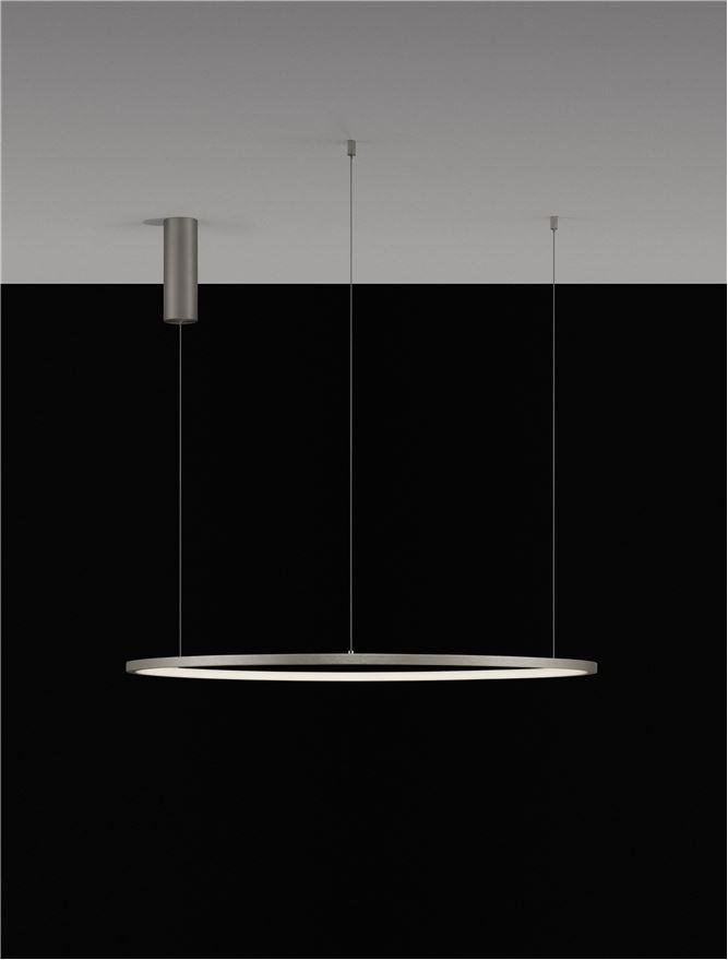 NV 9345607 Závěsné svítidlo TARQUIN šampaň stříbrný hliník a akryl LED 48W 230V 3000K IP20 stmívatelné - NOVA LUCE