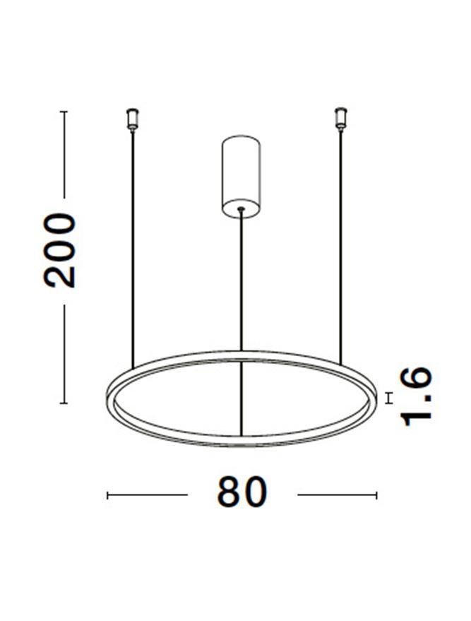 NV 9345607 Závěsné svítidlo TARQUIN šampaň stříbrný hliník a akryl LED 48W 230V 3000K IP20 stmívatelné - NOVA LUCE (obrázek 9)