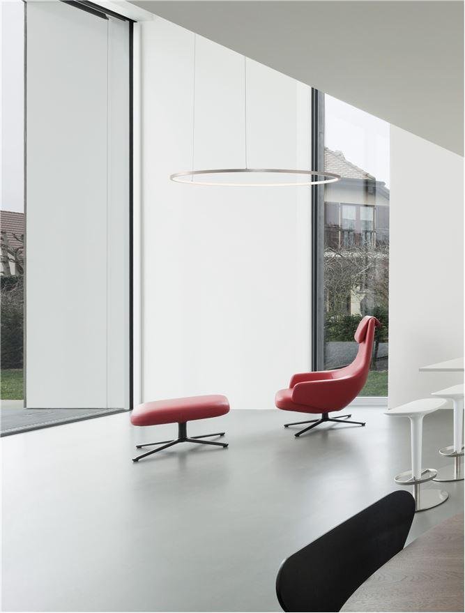 NV 9345611 Závěsné svítidlo TARQUIN šampaň stříbrný hliník a akryl LED 58W 230V 3000K IP20 stmívatelné - NOVA LUCE