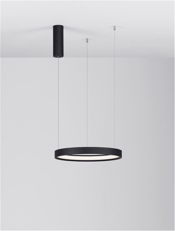 NV 9345612 Závěsné svítidlo PERRINE černý hliník a akryl LED 30W 230V 3000K IP20 stmívatelné - NOVA LUCE