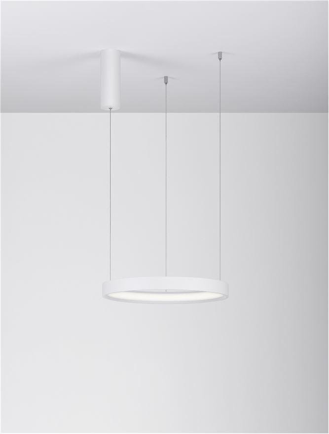 NV 9345613 Závěsné svítidlo PERRINE bílý hliník a akryl LED 30W 230V 3000K IP20 stmívatelné - NOVA LUCE