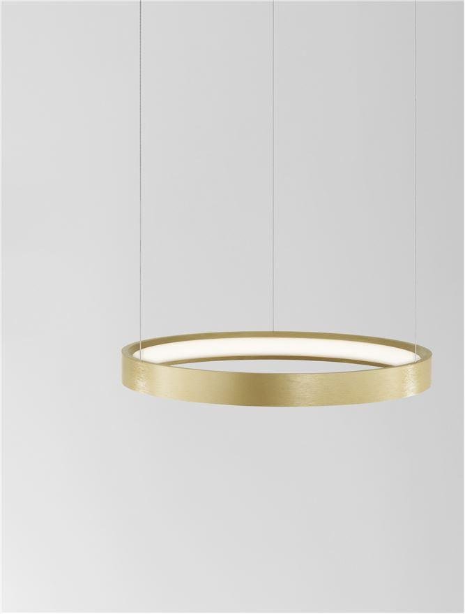 NV 9345615 Závěsné svítidlo PERRINE kartáčovaný zlatý hliník a akryl LED 30W 230V 3000K IP20 stmívatelné - NOVA LUCE (obrázek 5)
