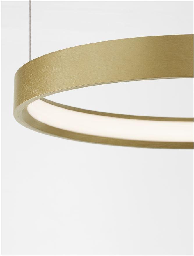 NV 9345615 Závěsné svítidlo PERRINE kartáčovaný zlatý hliník a akryl LED 30W 230V 3000K IP20 stmívatelné - NOVA LUCE (obrázek 7)