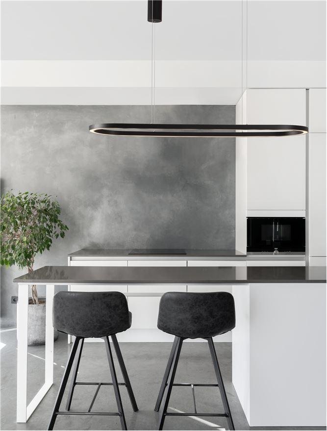 NV 9345624 Závěsné svítidlo CUPPE černý hliník a akryl LED 58W 230V 3000K IP20 stmívatelné - NOVA LUCE