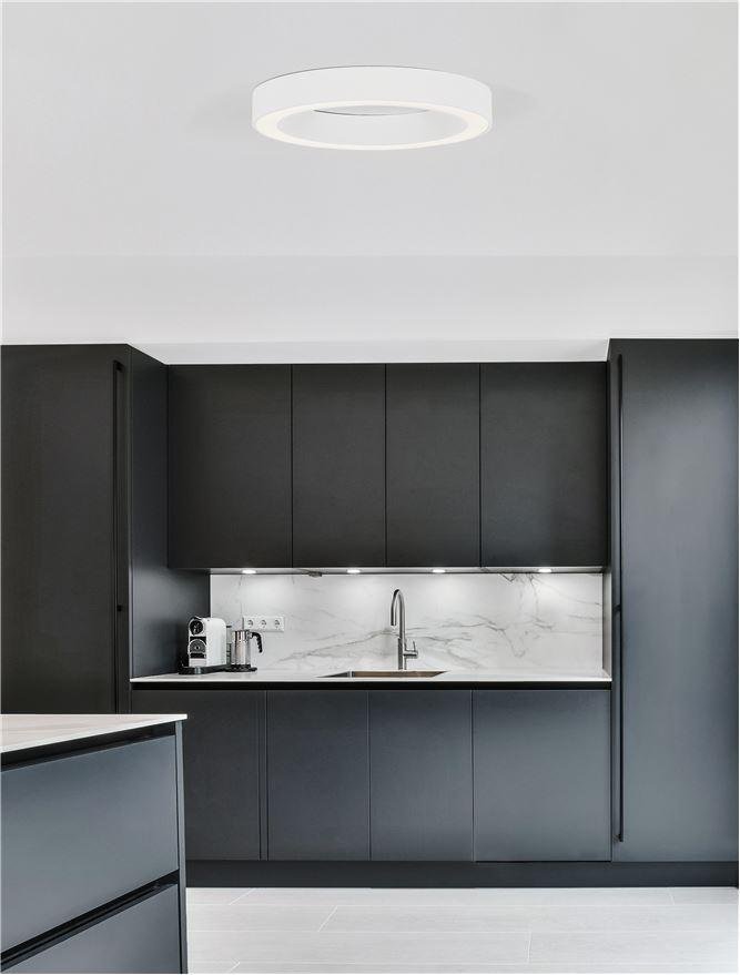 NV 9345632 Stropní svítidlo MORBIDO bílý hliník a akryl LED 50W 230V 2700K - 4000K IP20 vč. dálkového ovládání stmívatelné Tuya - NOVA LUCE