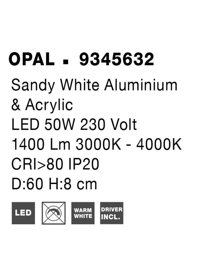 NV 9345632 Stropní svítidlo MORBIDO bílý hliník a akryl LED 50W 230V 2700K - 4000K IP20 vč. dálkového ovládání stmívatelné Tuya - NOVA LUCE (obrázek 9)