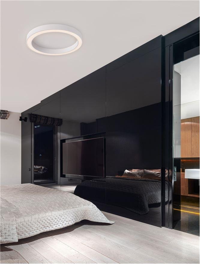 NV 9345635 Stropní svítidlo MORBIDO bílý hliník a akryl LED 60W 230V 2700K - 4000K IP20 vč. dálkového ovládání stmívatelné Tuya - NOVA LUCE