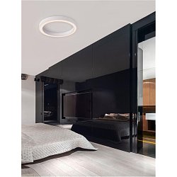 Obrázek pro produkt Stropní svítidlo MORBIDO bílý hliník a akryl LED 60W 230V 2700K - 4000K IP20 vč. dálkového ovládání stmívatelné Tuya - NOVA LUCE