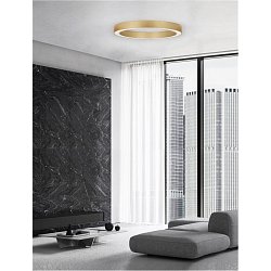 Obrázek pro produkt Stropní svítidlo MORBIDO zlatý mosazný hliník a akryl LED 60W 230V 2700K - 4000K IP20 vč. dálkového ovládání stmívatelné Tuya - NOVA LUCE