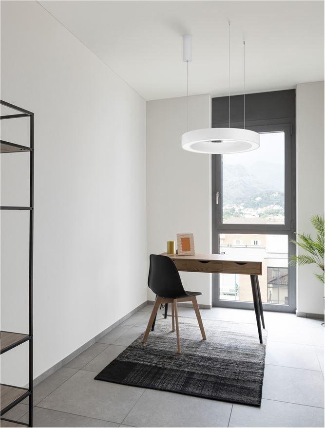 NV 9345638 Závěsné svítidlo MORBIDO bílý hliník a akryl LED 50W 230V 2700K - 4000K IP20 vč. dálkového ovládání stmívatelné Tuya - NOVA LUCE
