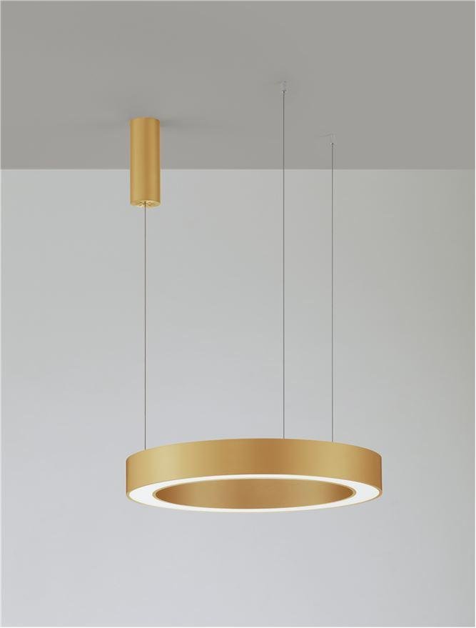 NV 9345640 Závěsné svítidlo MORBIDO zlatý mosazný hliník a akryl LED 50W 230V 2700K - 4000K IP20 vč. dálkového ovládání stmívatelné Tuya - NOVA LUCE (obrázek 2)