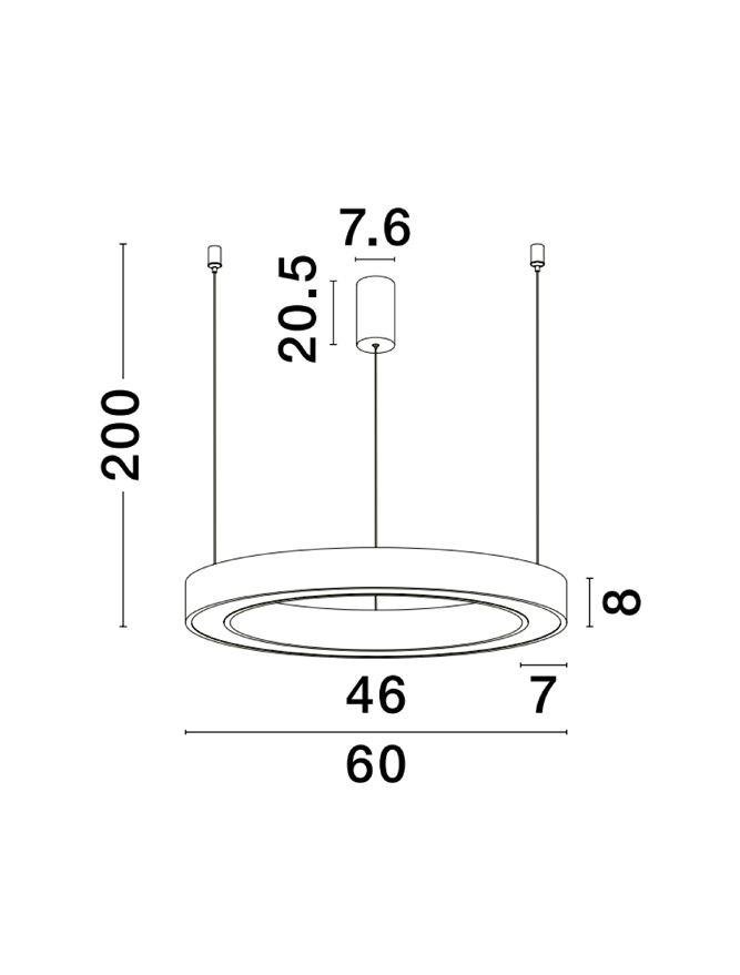NV 9345640 Závěsné svítidlo MORBIDO zlatý mosazný hliník a akryl LED 50W 230V 2700K - 4000K IP20 vč. dálkového ovládání stmívatelné Tuya - NOVA LUCE (obrázek 3)
