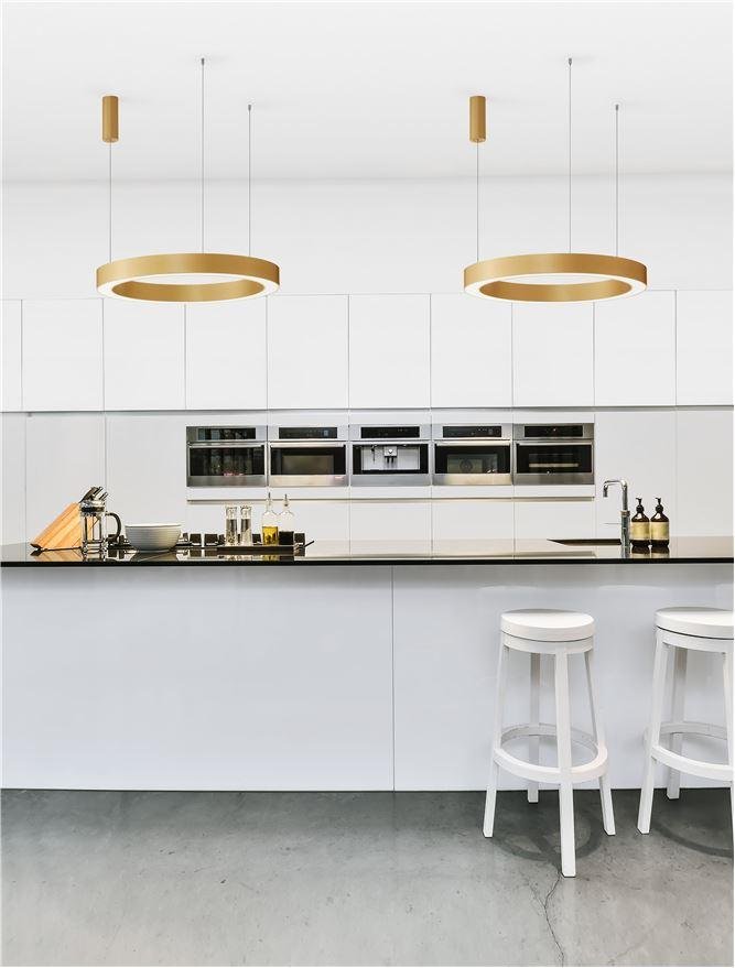 NV 9345643 Závěsné svítidlo MORBIDO zlatý mosazný hliník a akryl LED 60W 230V 2700K - 4000K IP20 vč. dálkového ovládání stmívatelné Tuya - NOVA LUCE