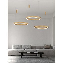 Obrázek pro produkt Závěsné svítidlo MORBIDO zlatý mosazný hliník a akryl LED 80W 230V 2700K - 4000K IP20 vč. dálkového ovládání stmívatelné Tuya - NOVA LUCE