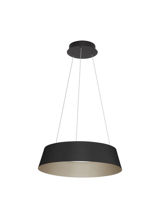 NV 9345658 Závěsné svítidlo ALBA černý hliník šampaň a zlatá LED 50W 230V 3000K IP20 stmívatelné - NOVA LUCE