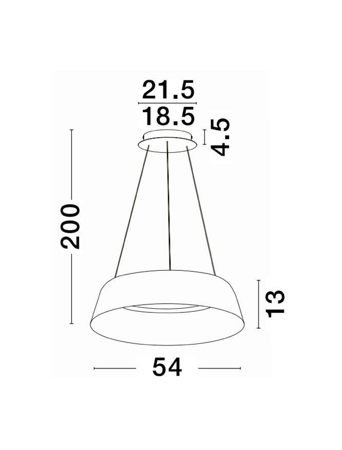 NV 9345658 Závěsné svítidlo ALBA černý hliník šampaň a zlatá LED 50W 230V 3000K IP20 stmívatelné - NOVA LUCE (obrázek 2)