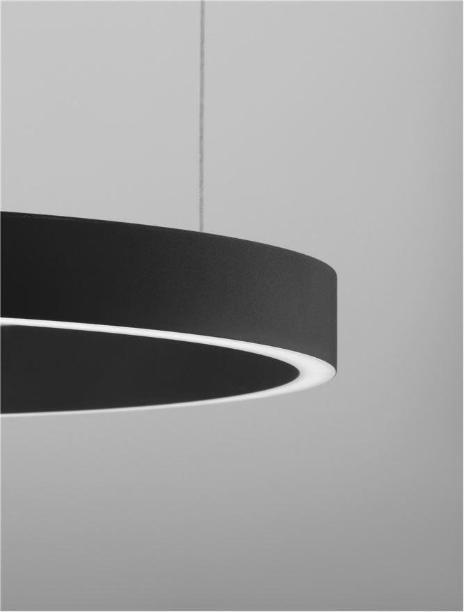 NV 9345660 Závěsné svítidlo ELOWEN černý hliník a silikon LED 60W 3000K stmívatelné - NOVA LUCE