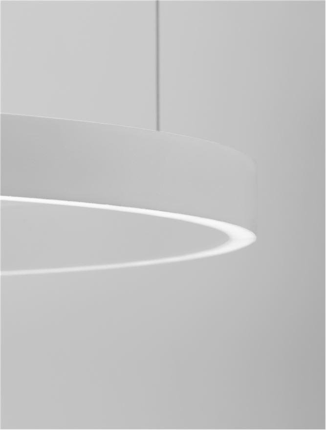 NV 9345663 Závěsné svítidlo ELOWEN bílý hliník a silikon LED 80W 3000K stmívatelné - NOVA LUCE