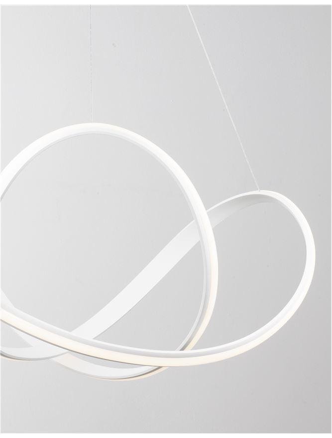 NV 9348052 Závěsné svítidlo APUS bílý hliník a akryl LED 50W 230V 3000K IP20 stmívatelné - NOVA LUCE