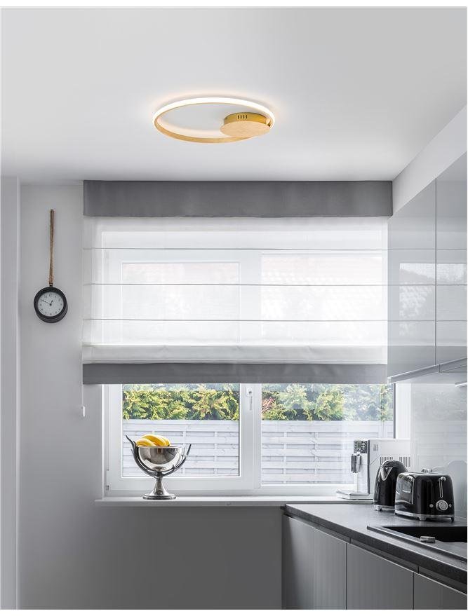 NV 9348071 Stropní svítidlo FULINE plátkové zlato hliník a akryl LED 32W 230V 3000K IP20 stmívatelné - NOVA LUCE