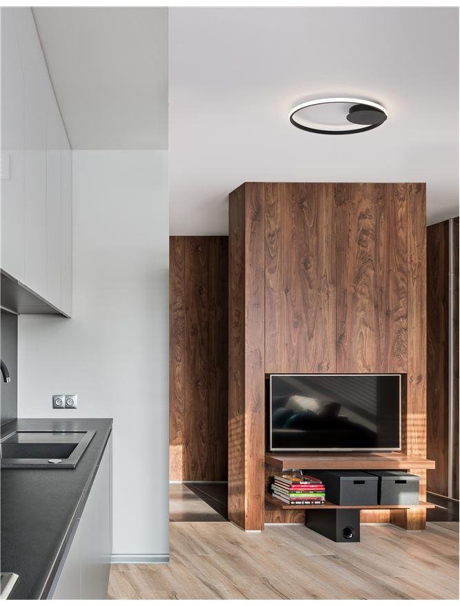 NV 9348073 Stropní svítidlo FULINE černý hliník a akryl LED 32W 230V2320 lm 3000K IP20 stmívatelné - NOVA LUCE