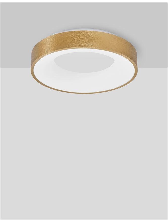 NV 9353832 Stropní svítidlo RANDO THIN kartáčovaný zlatý hliník a akryl LED 30W 230V 3000K IP20 stmívatelné - NOVA LUCE