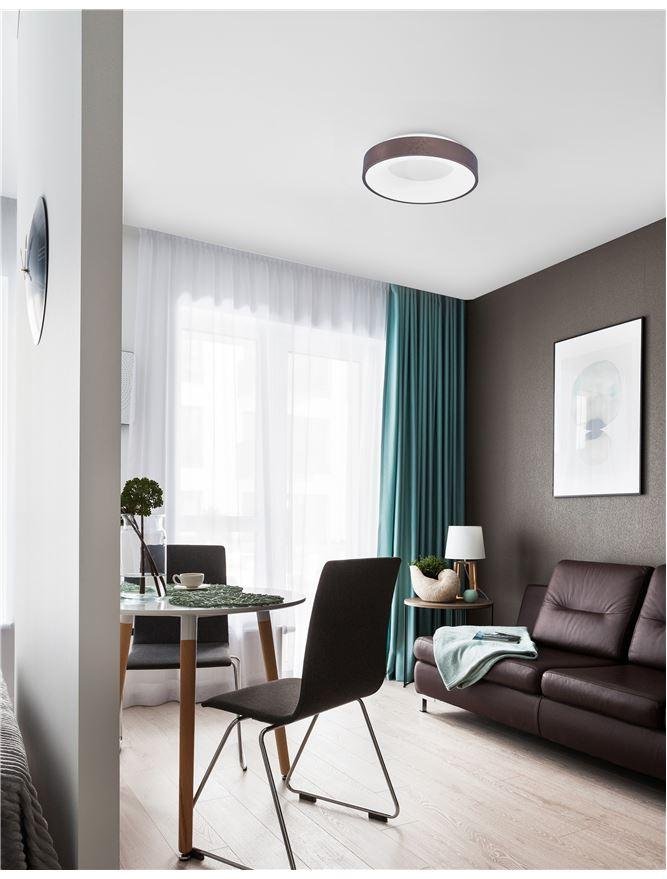 NV 9353833 Stropní svítidlo RANDO THIN broušený kávově hnědý hliník a akryl LED 30W 230V 3000K IP20 stmívatelné - NOVA LUCE