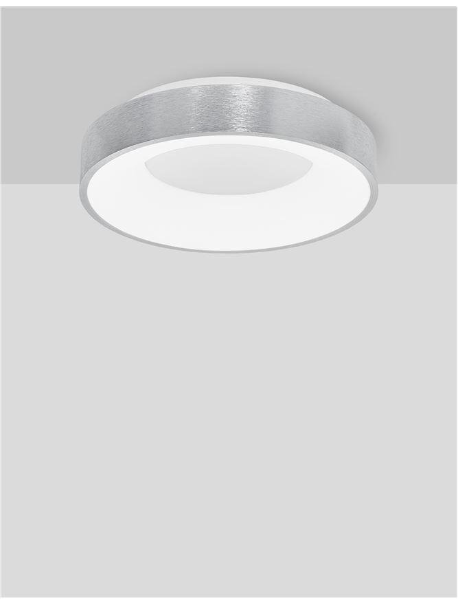 NV 9353834 Stropní svítidlo RANDO THIN broušený stříbrný hliník a akryl LED 30W 230V 3000K IP20 stmívatelné - NOVA LUCE