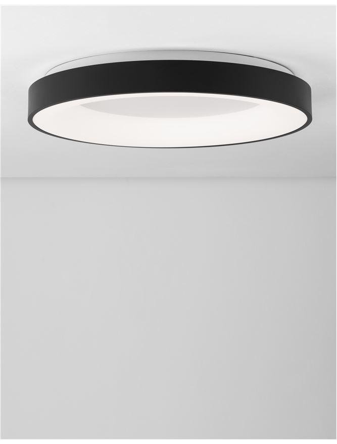 NV 9353853 Stropní svítidlo RANDO THIN černý hliník a akryl LED 50W 230V 3000K IP20 stmívatelné - NOVA LUCE